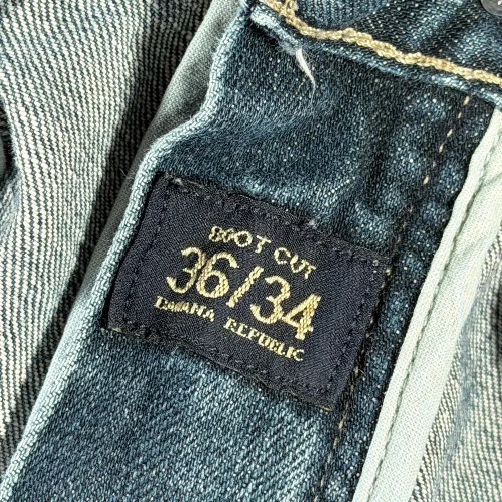 Banana Republic Mens Boot Cut Jeans Blue Medium Wash 36x34 232875-00